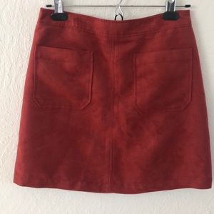 Suede skirt